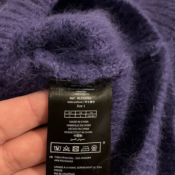 NWT BA&SH “Blessing” Angora sweater with cross over back - Picture 7 of 7